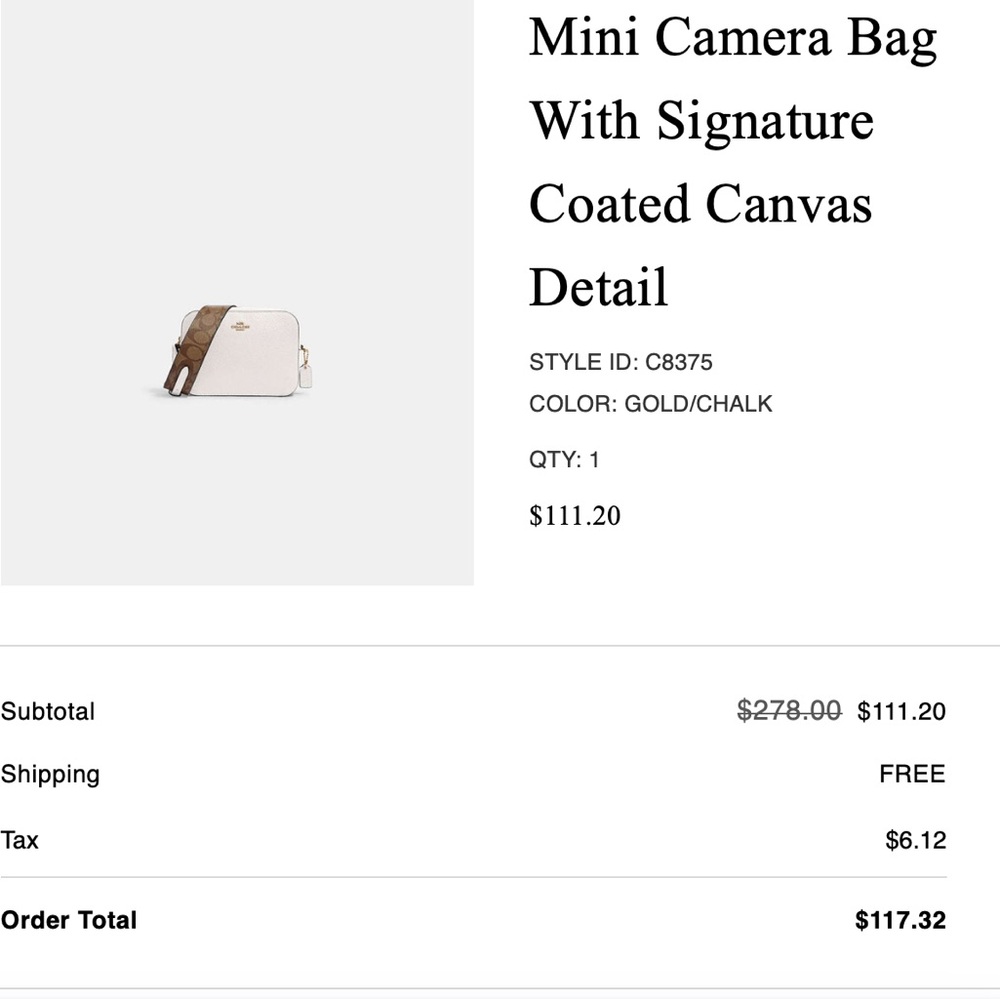 Coach Pebbled Leather White Crossbody Bag - Picture 7 of 7